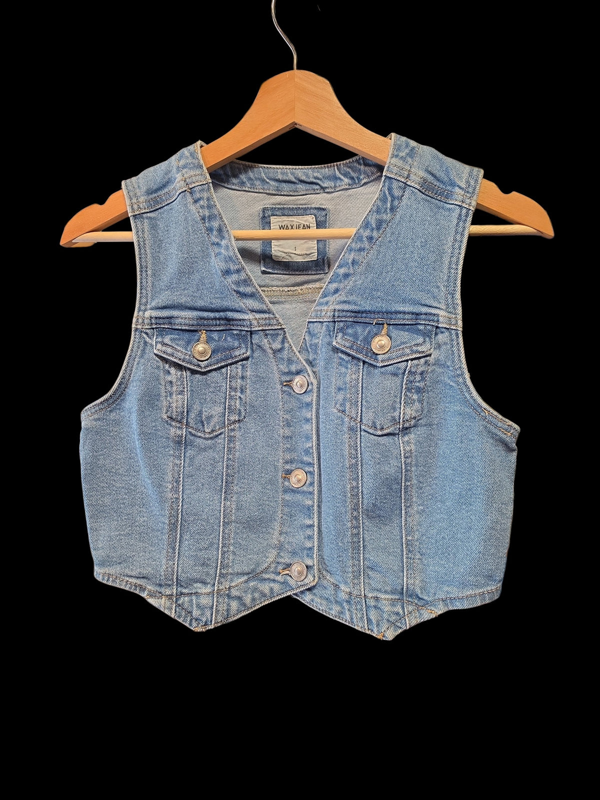 Wax Jean Denim Vest - Size S