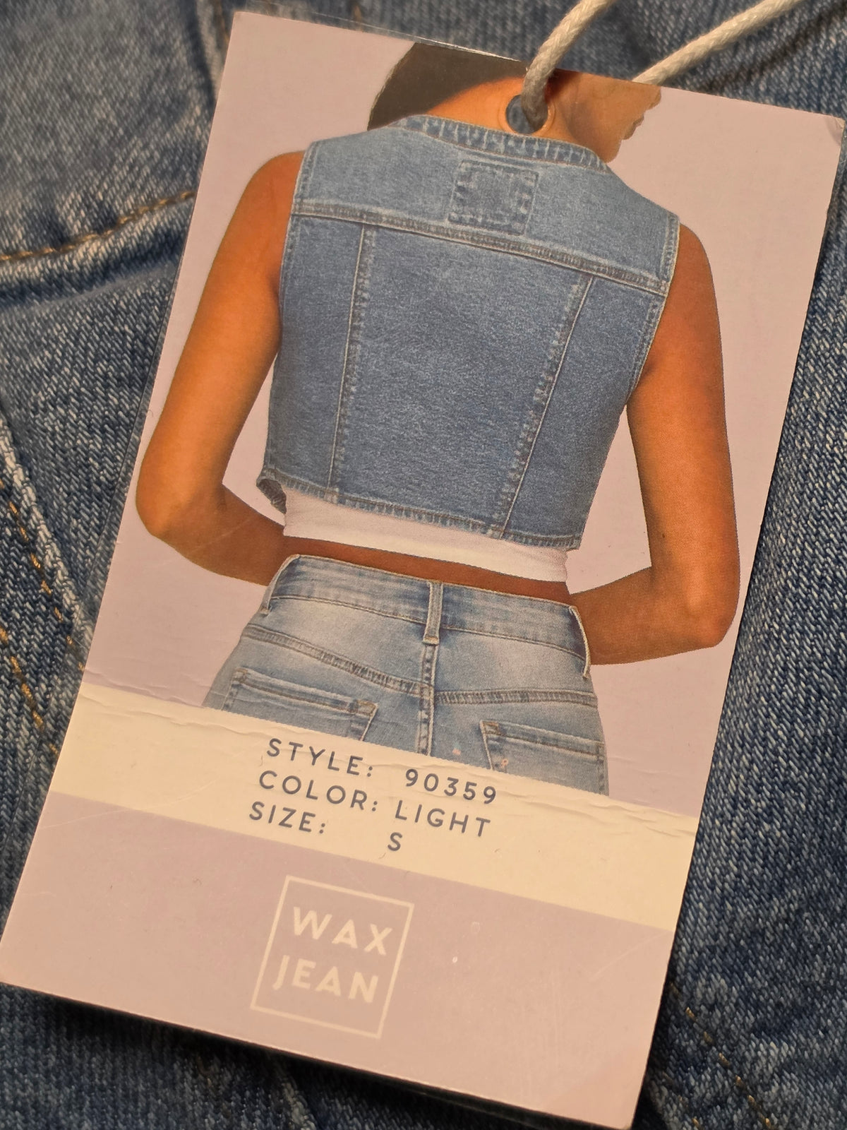 Wax Jean Denim Vest - Size S